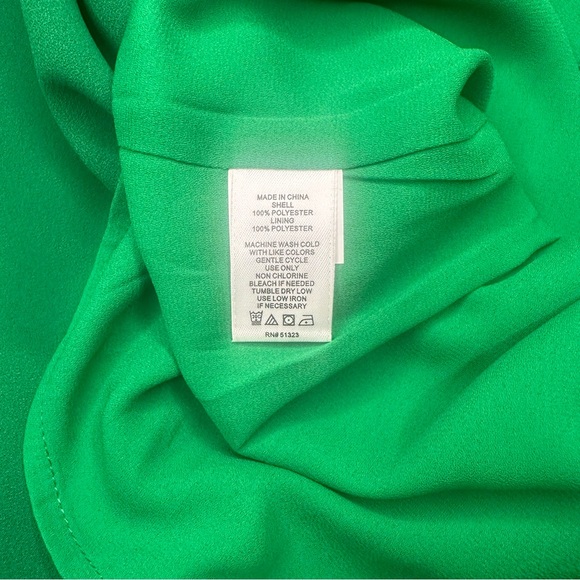 CeCe Women’s Tie Neck Mini Shift dress in Lush Green Sz 2 - Picture 10 of 11